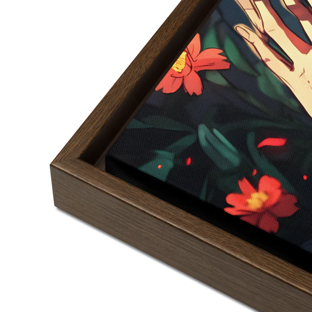 Whispers of Nature | Canvas with Brown Frame | 12″×16″