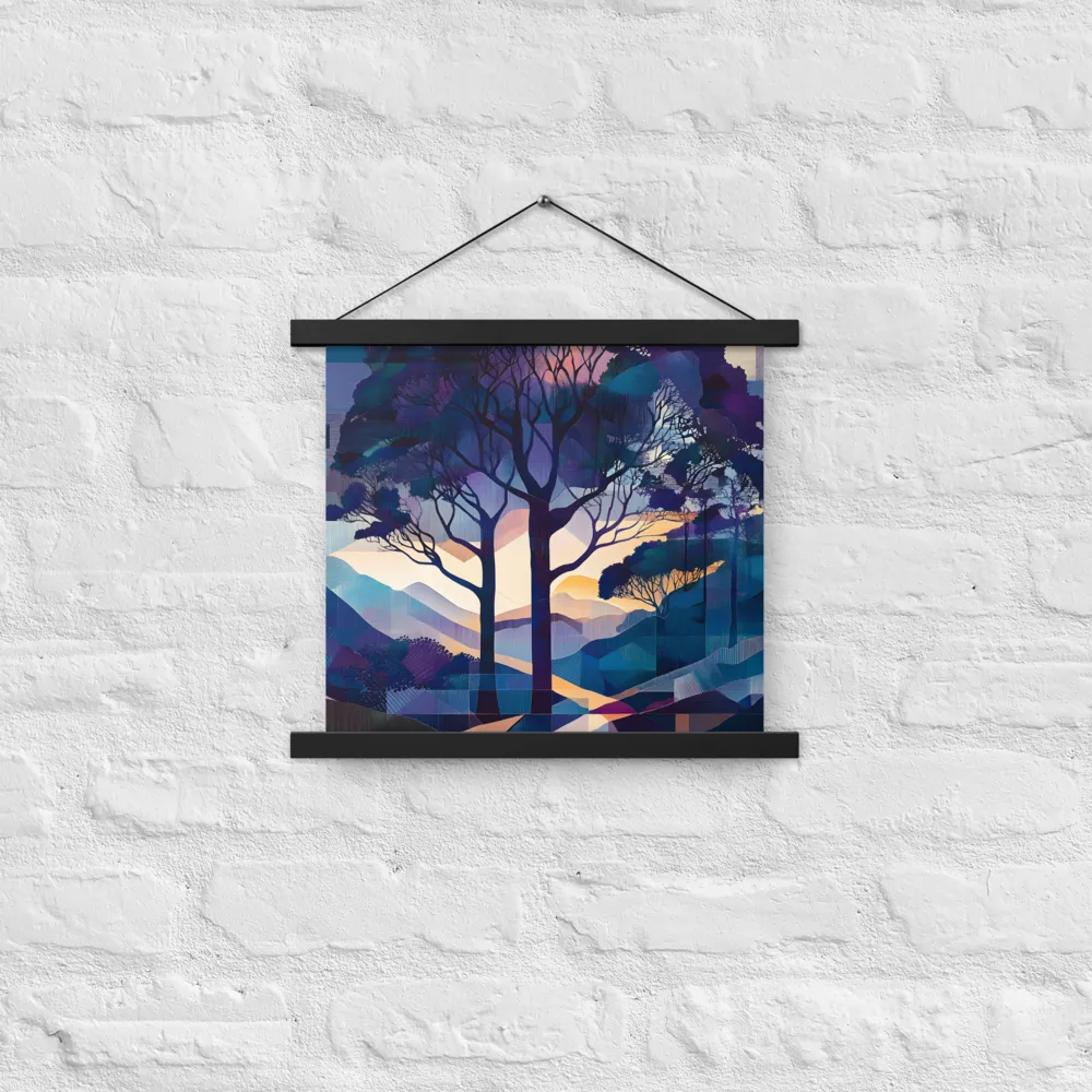 Tranquil Geometry: A Journey Through Color | Poster With Black Wood Hanger | 14″×14″