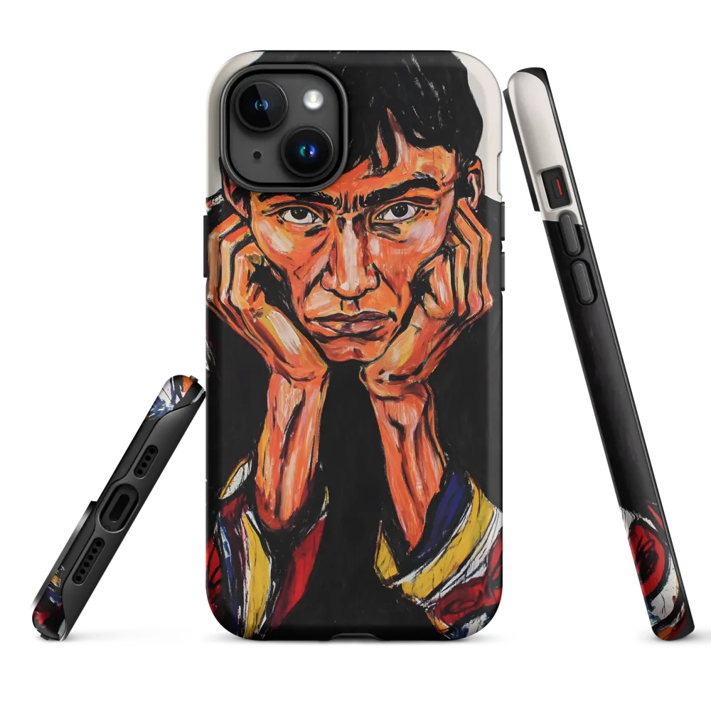 Contemplative Intensity: An Expressionist Portrait