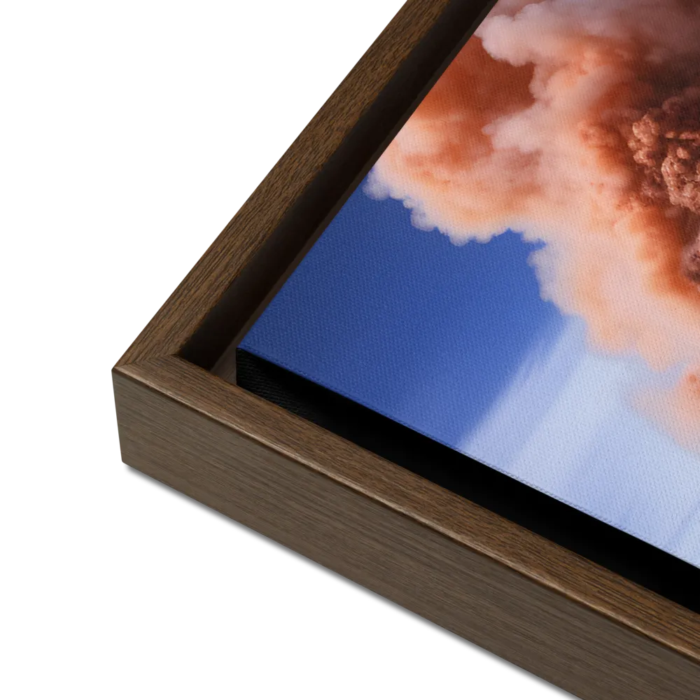 Eruption of Elements | Canvas with Brown Frame | 18″×24″