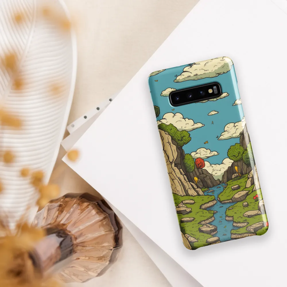 Whimsical Serenity: A Canyon Landscape | Phone Case |  S10 Plus | Snap Case | Glossy