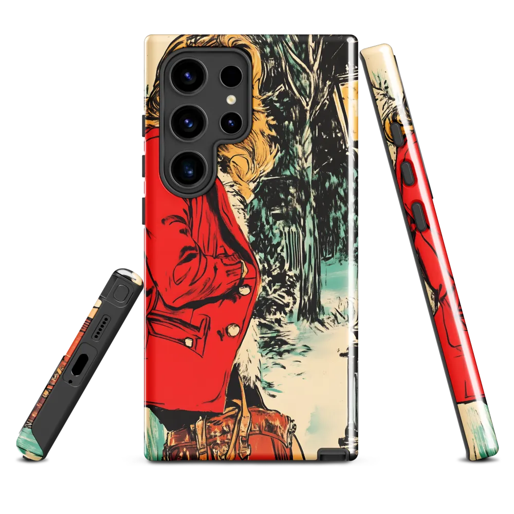 Winter Glamour in Red | Phone Case |  S24 Ultra | Tough Case | Glossy