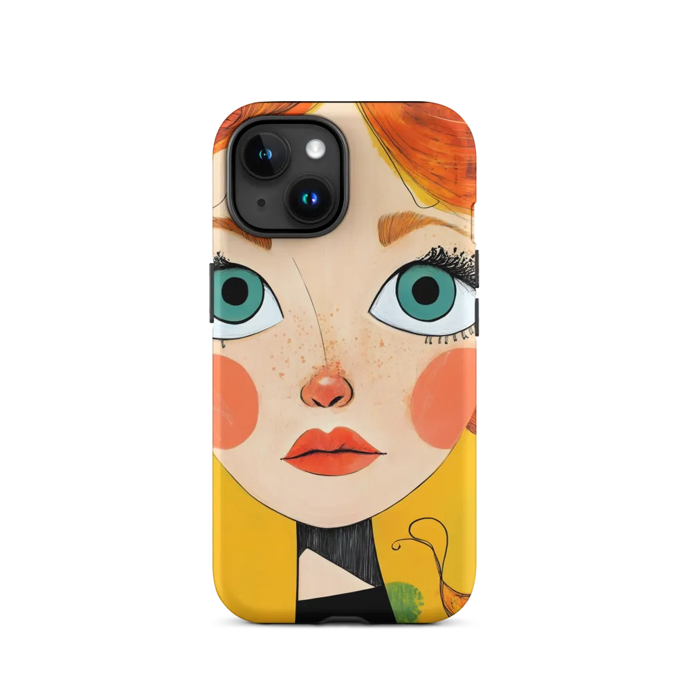 Whimsical Portrait of a Girl | Phone Case |  15 | Tough Case | Matte