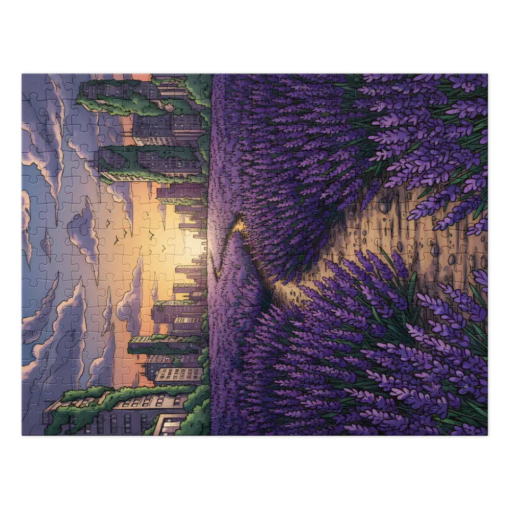 Urban Lavender Dream 
 Jigsaw Puzzle in Tin Box