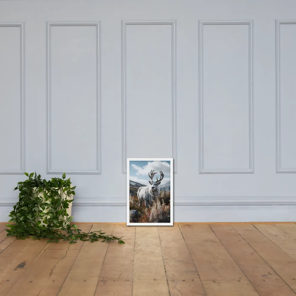 Majestic Harmony: The Reindeer in Nature | Poster with White Frame | 12″×18″
