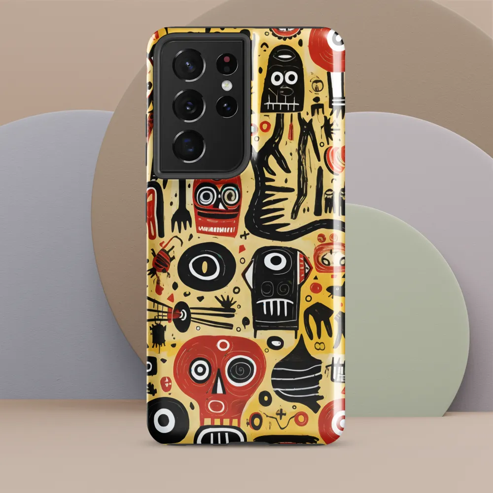 Abstract Encounters: A Dance of Faces and Symbols