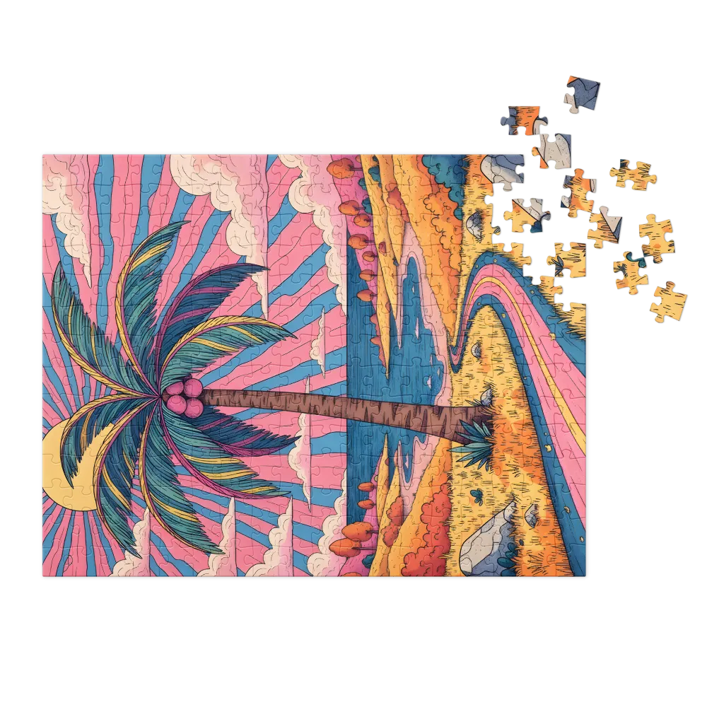 Sunburst Palm 
 Jigsaw Puzzle in Tin Box