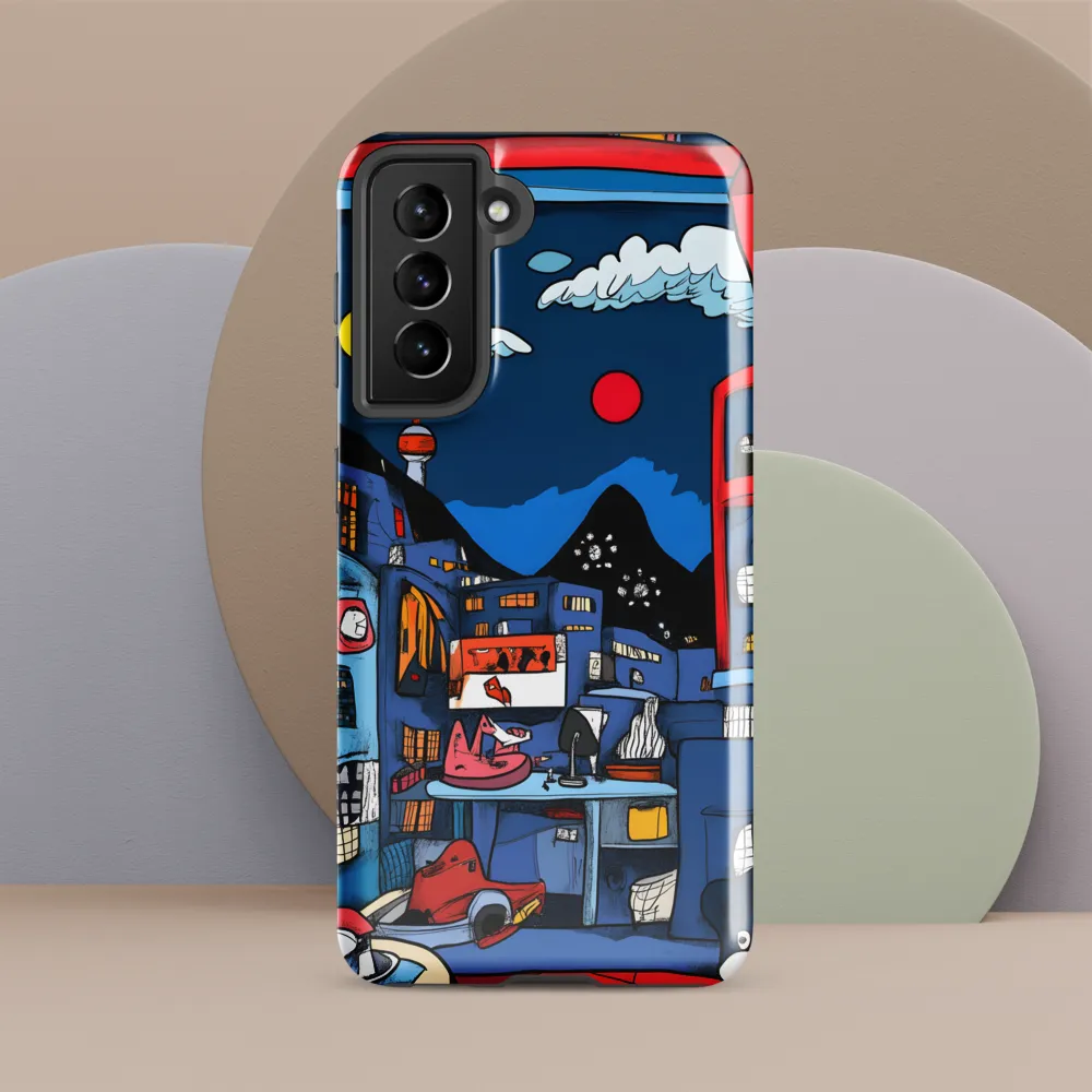 Whimsical Cityscape at Night