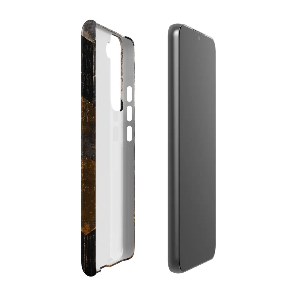 Geometric Harmony in Gold and Black | Phone Case |  S22 Plus | Snap Case | Matte