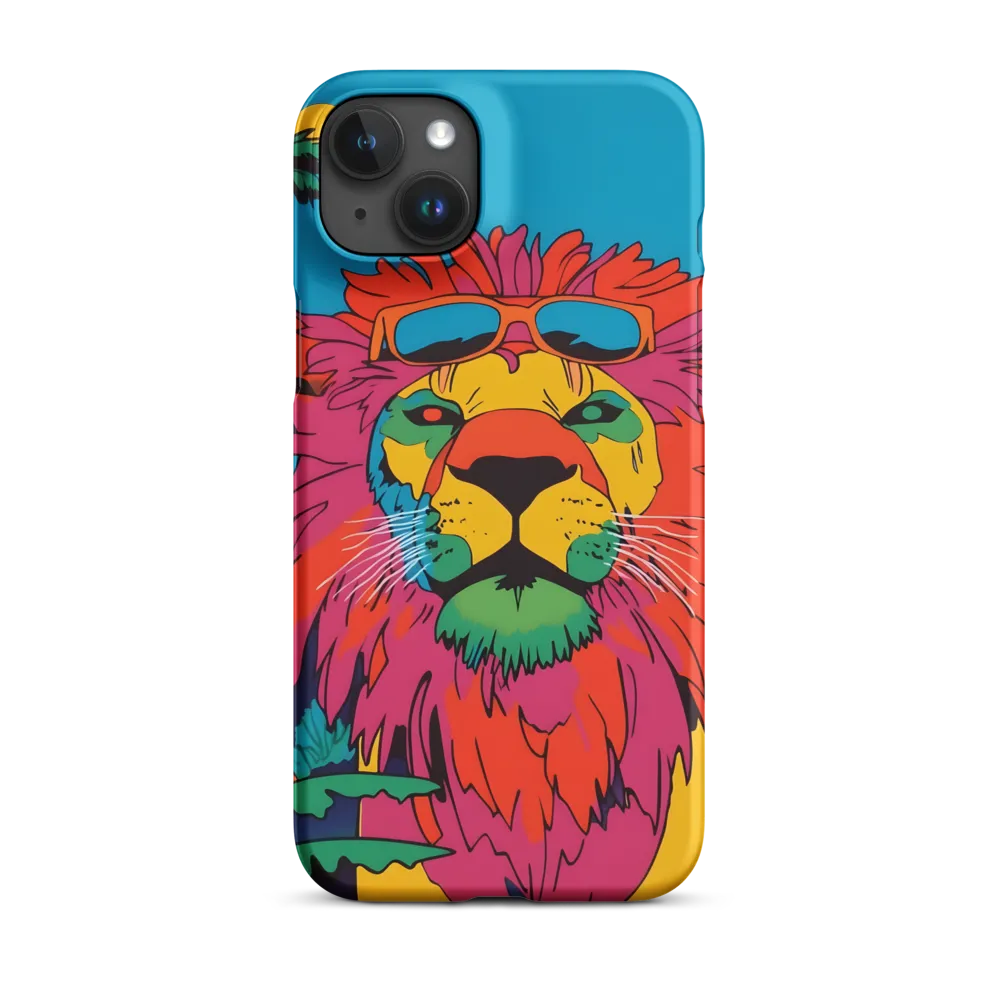 Lion with Sunglasses: A Vibrant Tropical Portrait