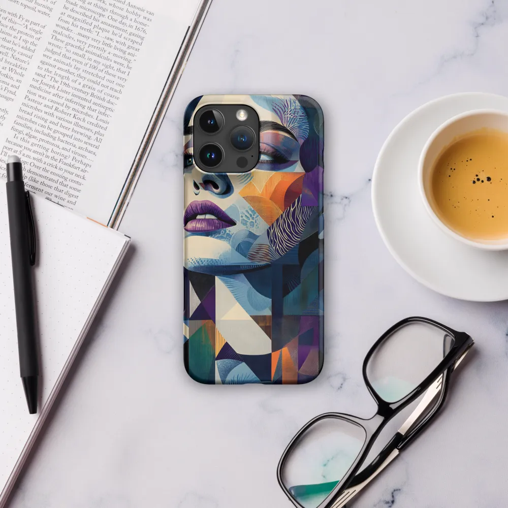 Fragmented Mystery: A Modern Portrait | Phone Case |  16 Pro Max | Snap Case | Matte