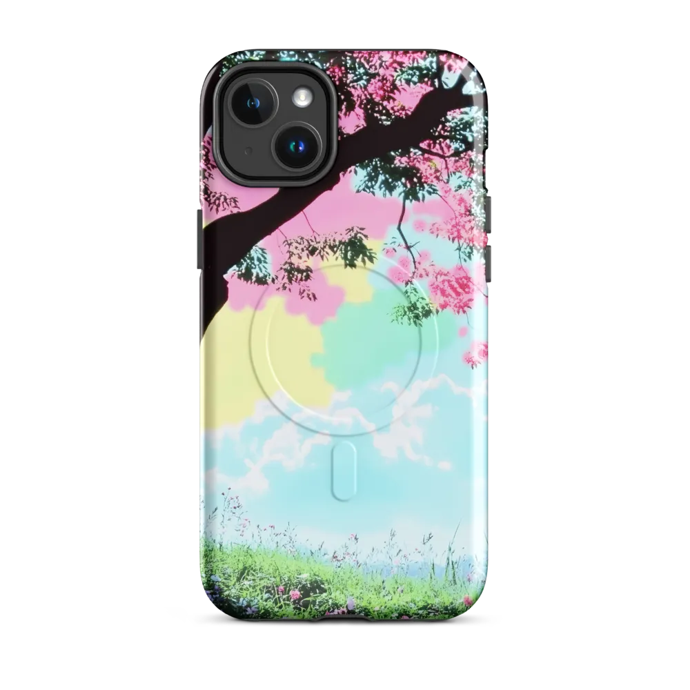 Pastel Dreams: A Surreal Tree Landscape | Phone Case |  14 Plus | MagSafe® Tough Case | Glossy