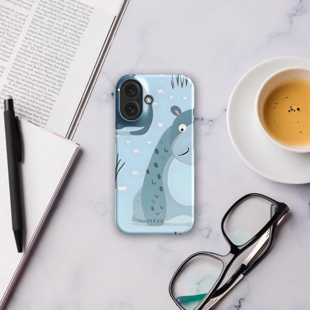 Whimsical Hippo Delight | Phone Case |  16 | Snap Case | Glossy