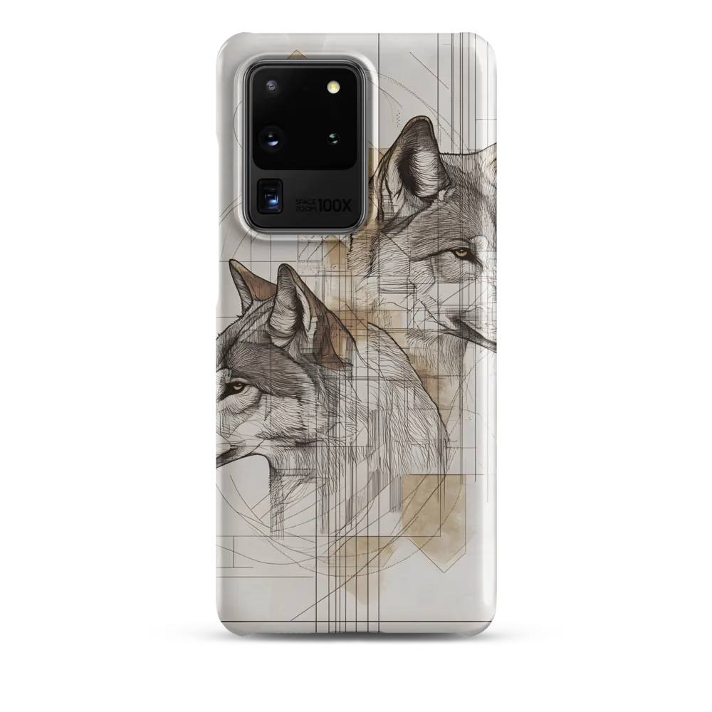 Geometric Harmony: The Essence of Wolves | Phone Case |  S20 Ultra | Snap Case | Matte