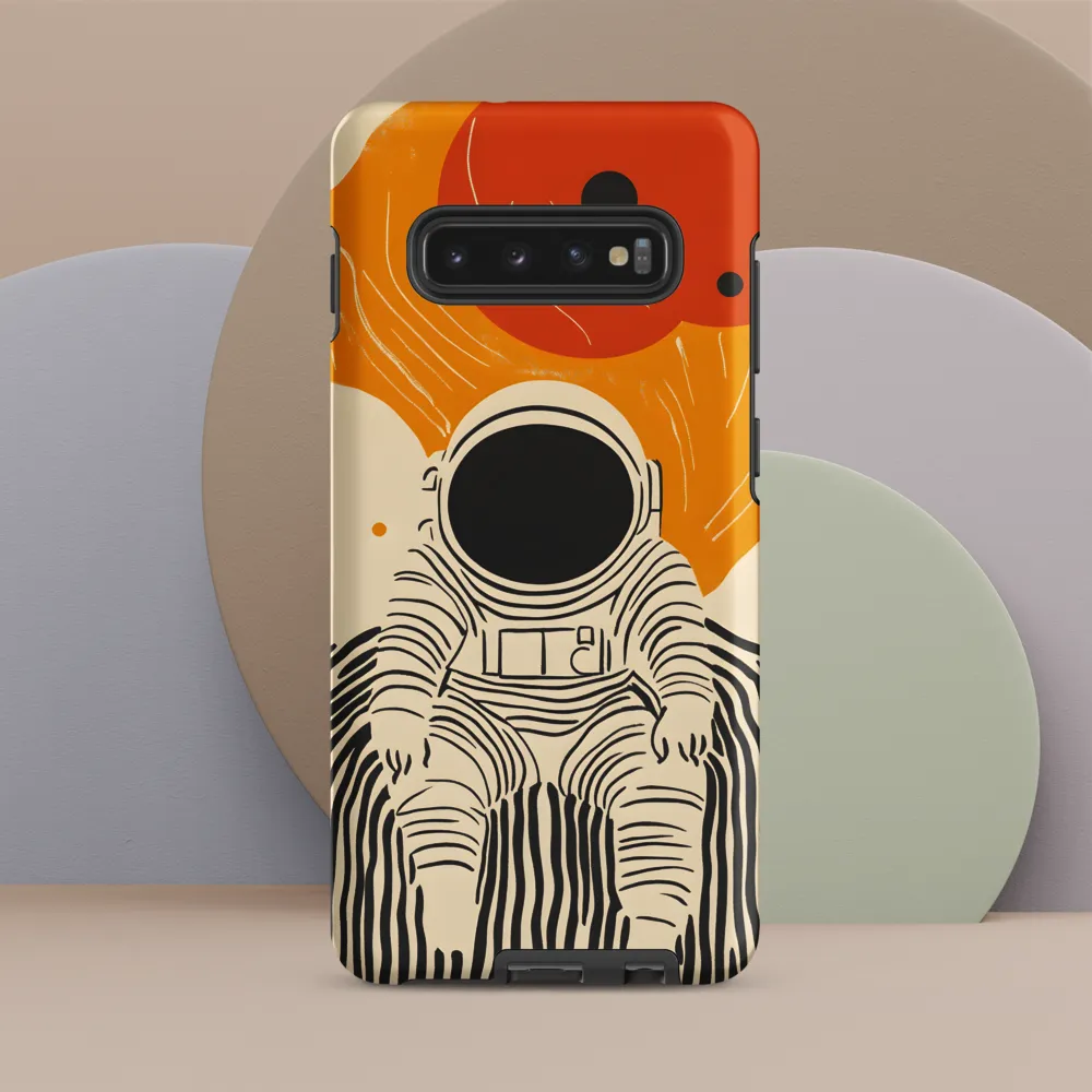 Astronaut in Cosmic Thoughts | Phone Case |  S10 Plus | Tough Case | Matte