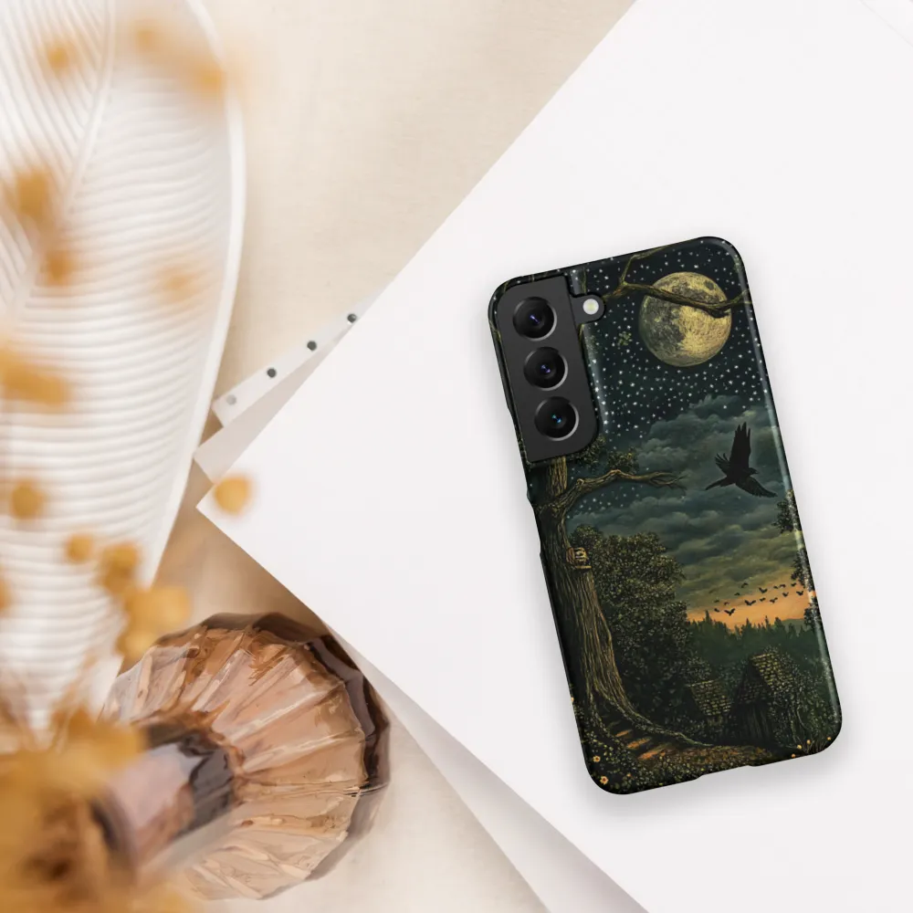 Mystical Nightscape Under the Full Moon | Phone Case |  S22 | Snap Case | Matte