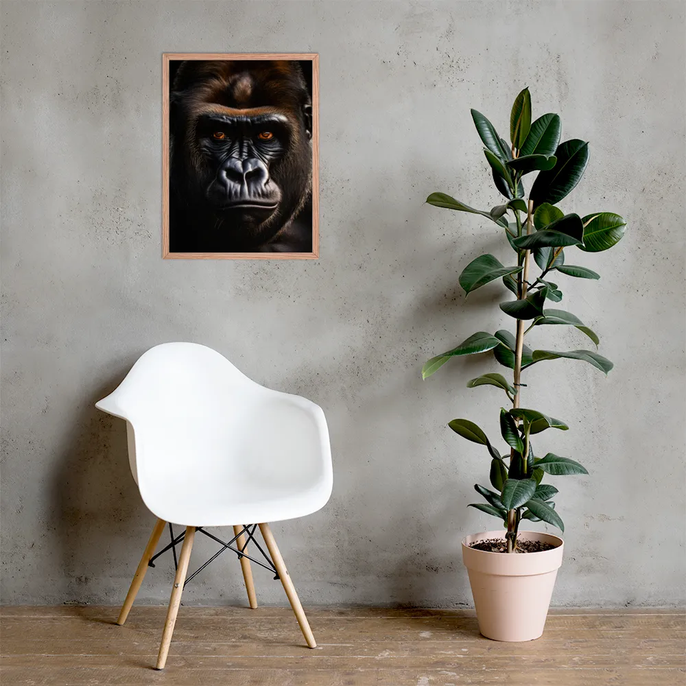 Majestic Gaze | Poster with Red oak Frame | 18″×24″