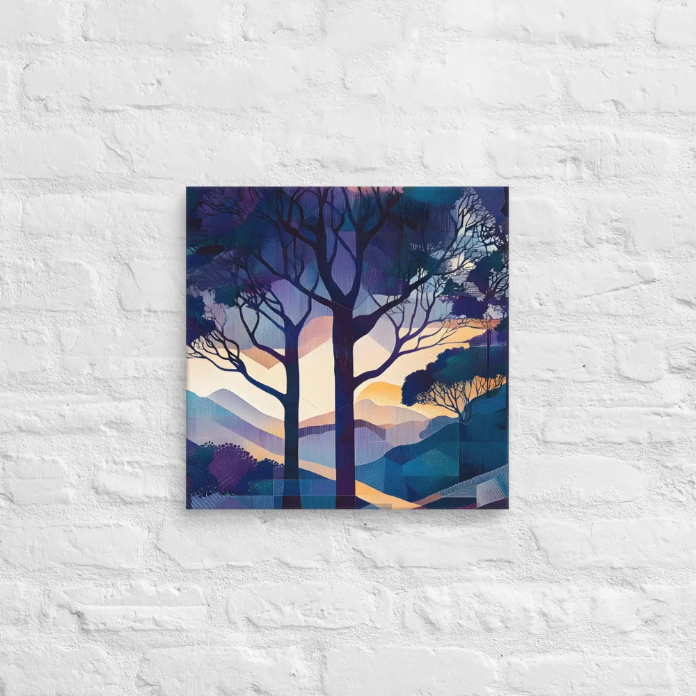 Tranquil Geometry: A Journey Through Color | Canvas | 16″×16″