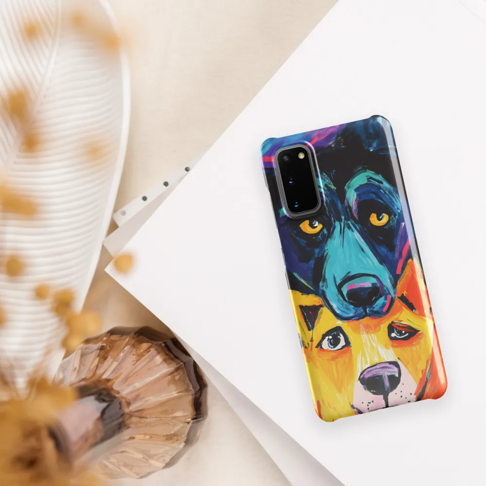 Vibrant Companions: An Expression of Canine Spirit | Phone Case |  S20 | Snap Case | Glossy