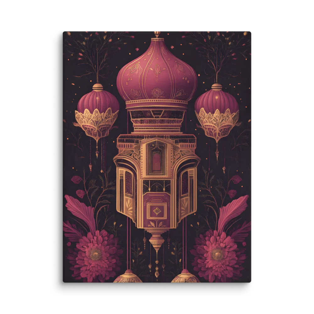 Ornate Harmony: A Digital Floral Architecture | Canvas | 24″×32″