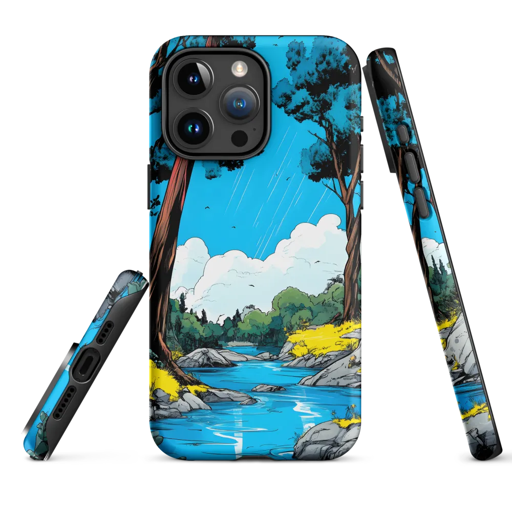 Tranquil River in a Comic Landscape