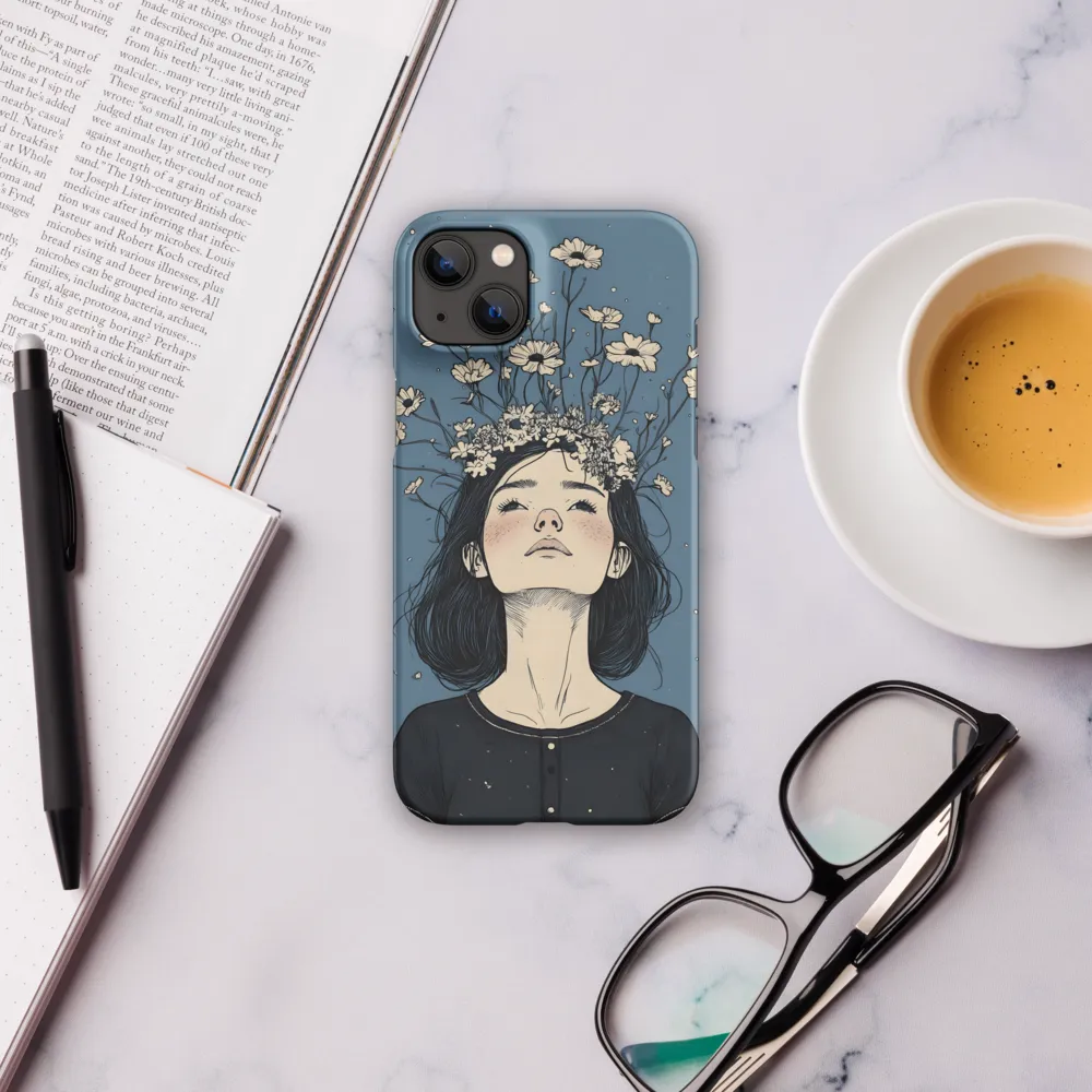 Floral Serenity: A Portrait of Tranquility | Phone Case |  14 Plus | Snap Case | Matte