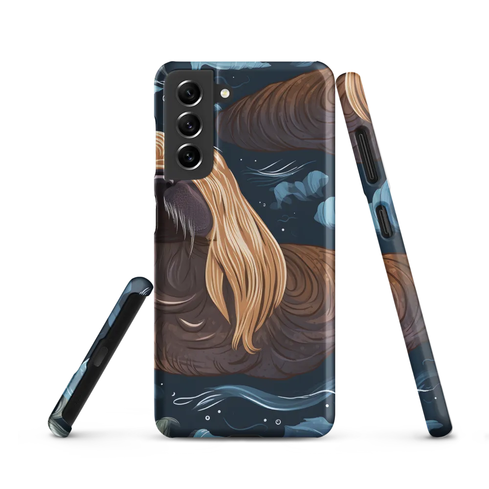 Whimsical Walruses in Deep Blue