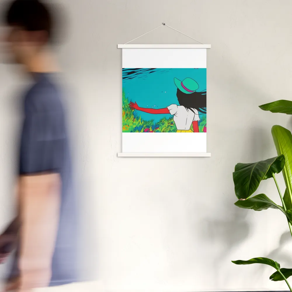 Whimsical Encounter | Poster With White Wood Hanger | 18″×24″