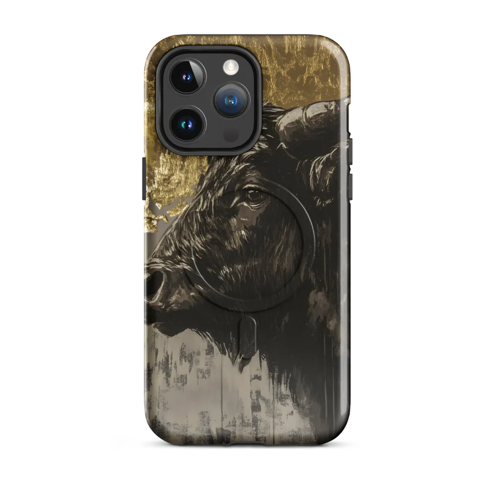 Majestic Bull Against the Golden Horizon