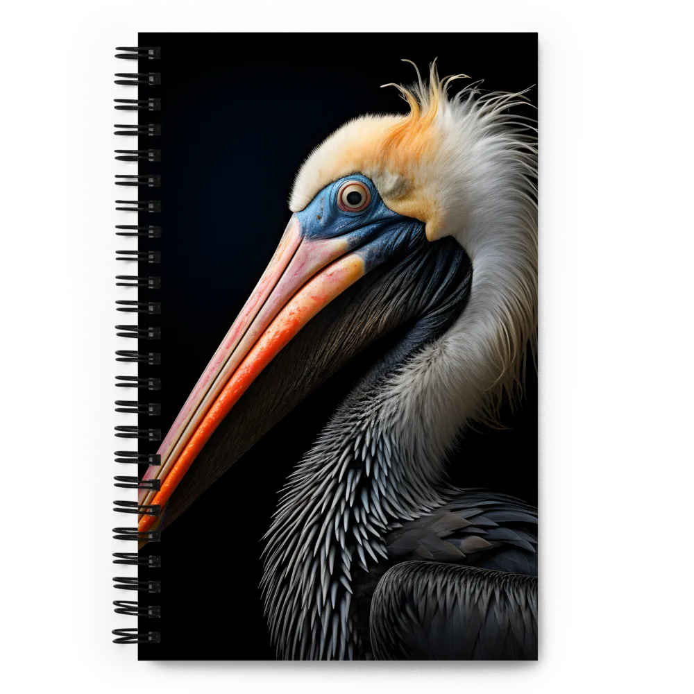 Majestic Portrait of a Pelican | Spiral Notebook