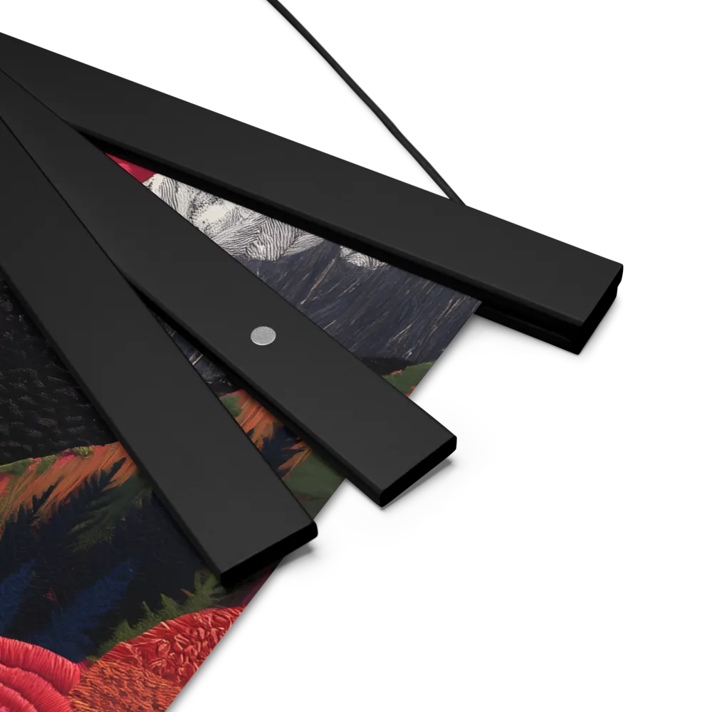 Ethereal Cascade: A Surreal Landscape | Poster With Black Wood Hanger | 10″×10″