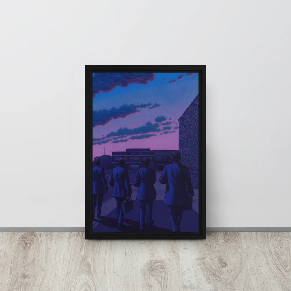 The Twilight Stroll | Canvas with Black Frame | 12″×18″