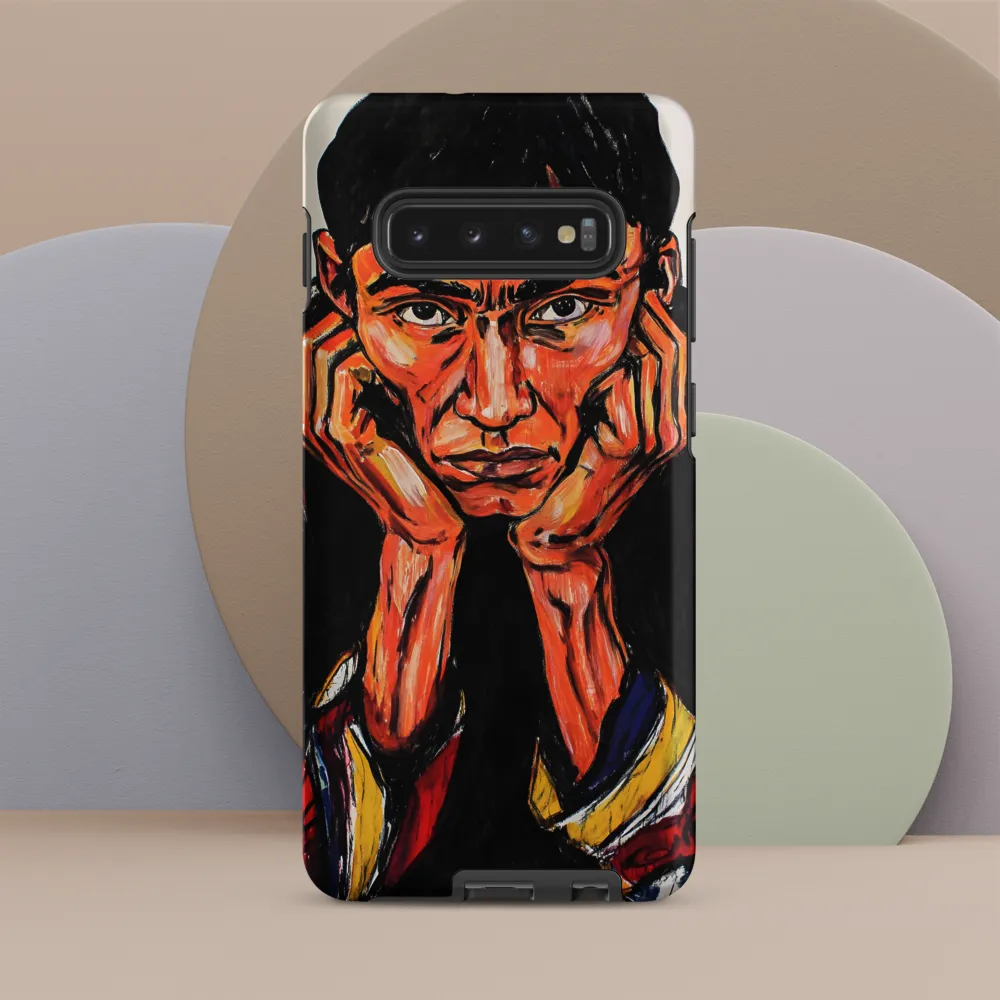 Contemplative Intensity: An Expressionist Portrait