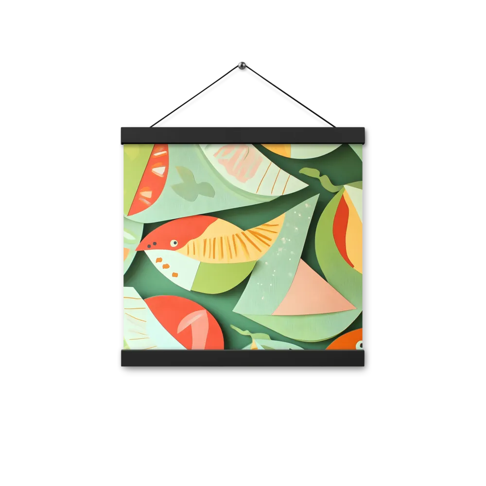 Nature's Palette | Poster With Black Wood Hanger | 12″×12″