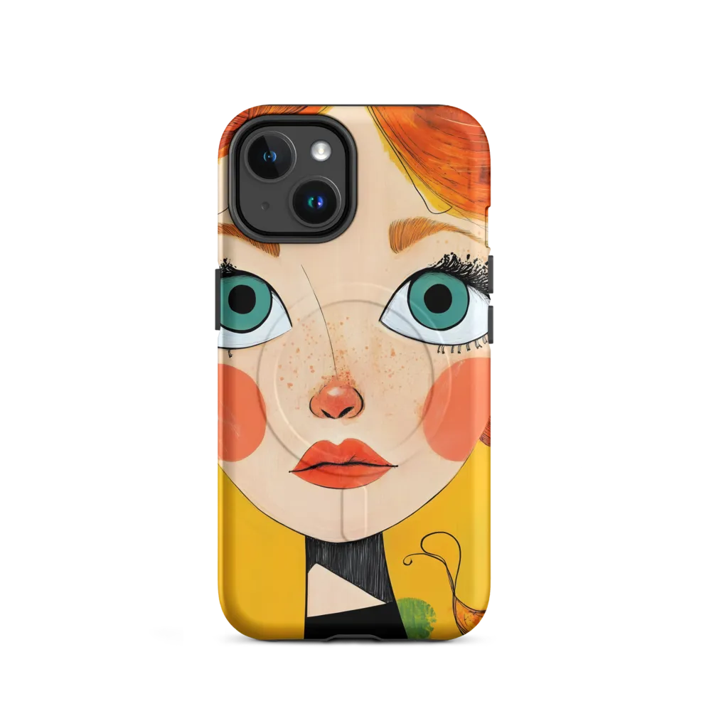 Whimsical Portrait of a Girl | Phone Case |  14 | MagSafe® Tough Case | Matte