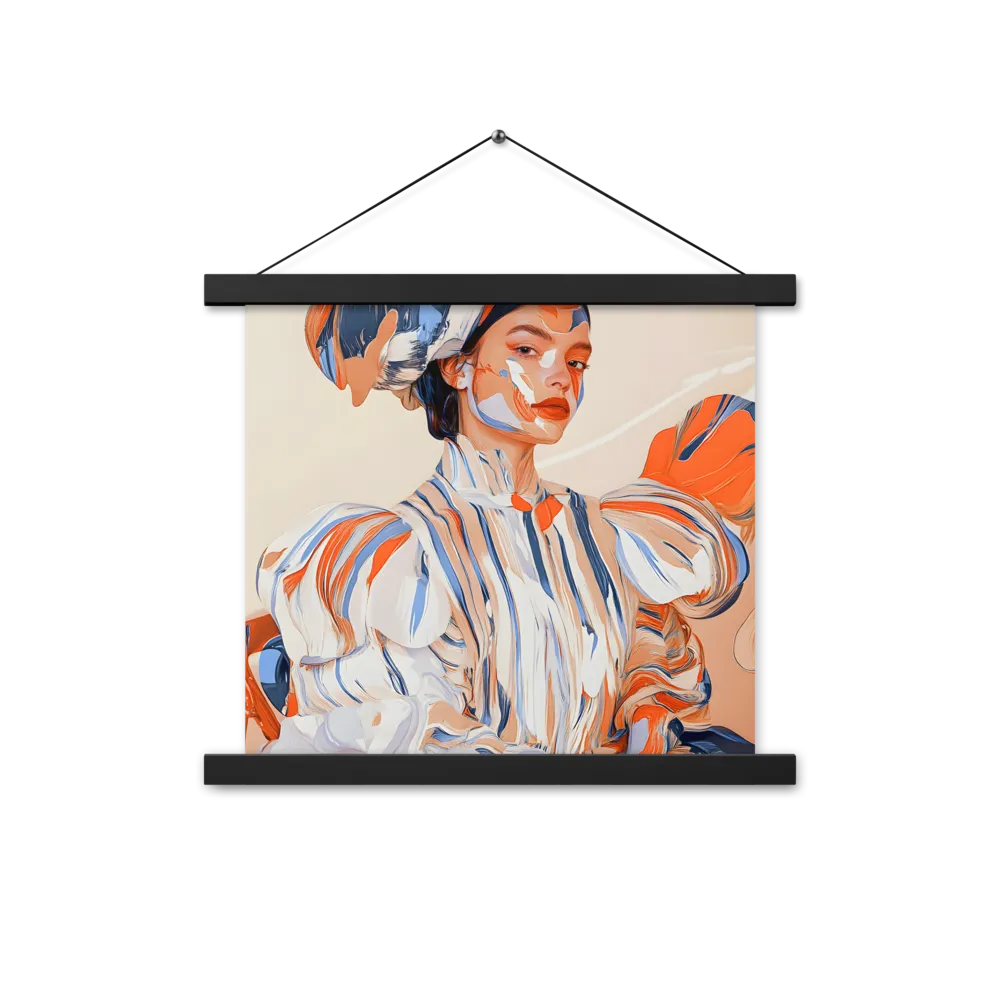 Vibrant Elegance | Poster With Black Wood Hanger | 14″×14″