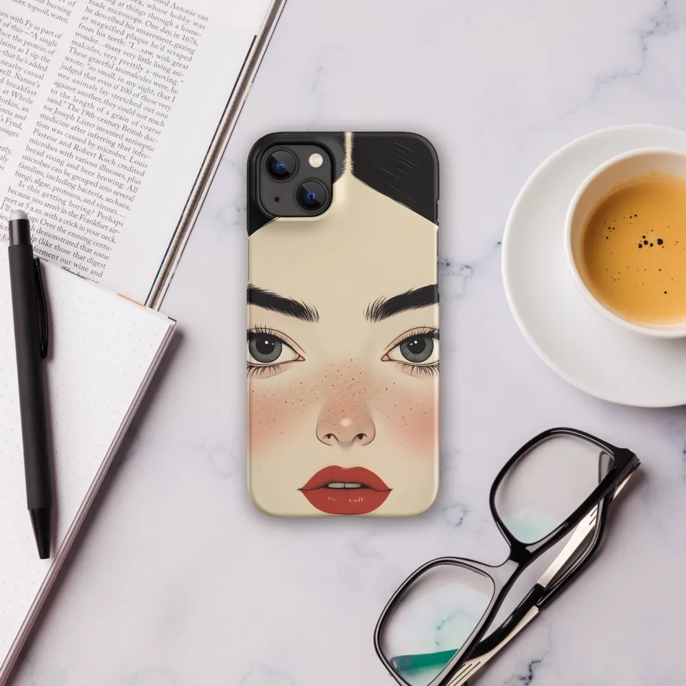 Serenity Captured: A Modern Portrait | Phone Case |  14 Plus | Snap Case | Matte