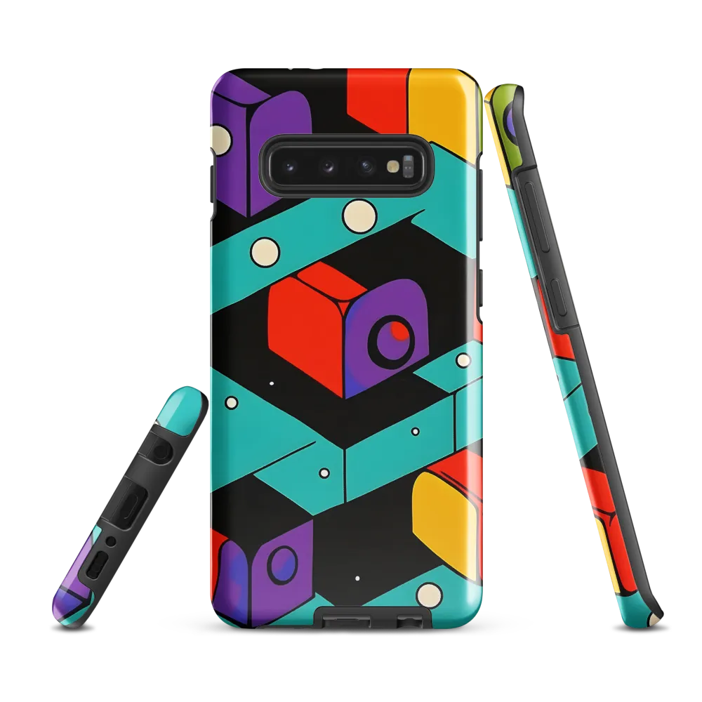 Vibrant Geometric Harmony | Phone Case |  S10 Plus | Tough Case | Glossy