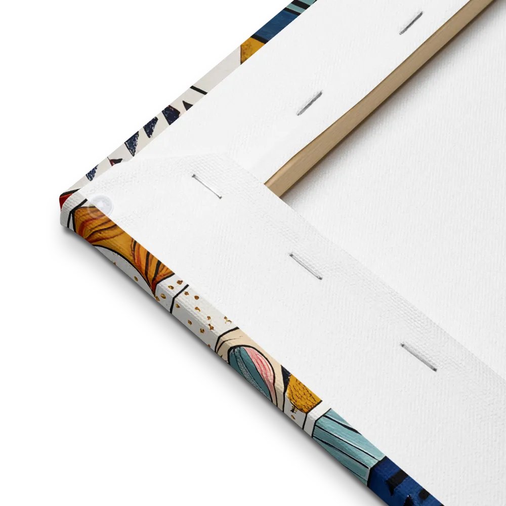 Symphony of Geometric Harmony | Thin Canvas | 16″×16″