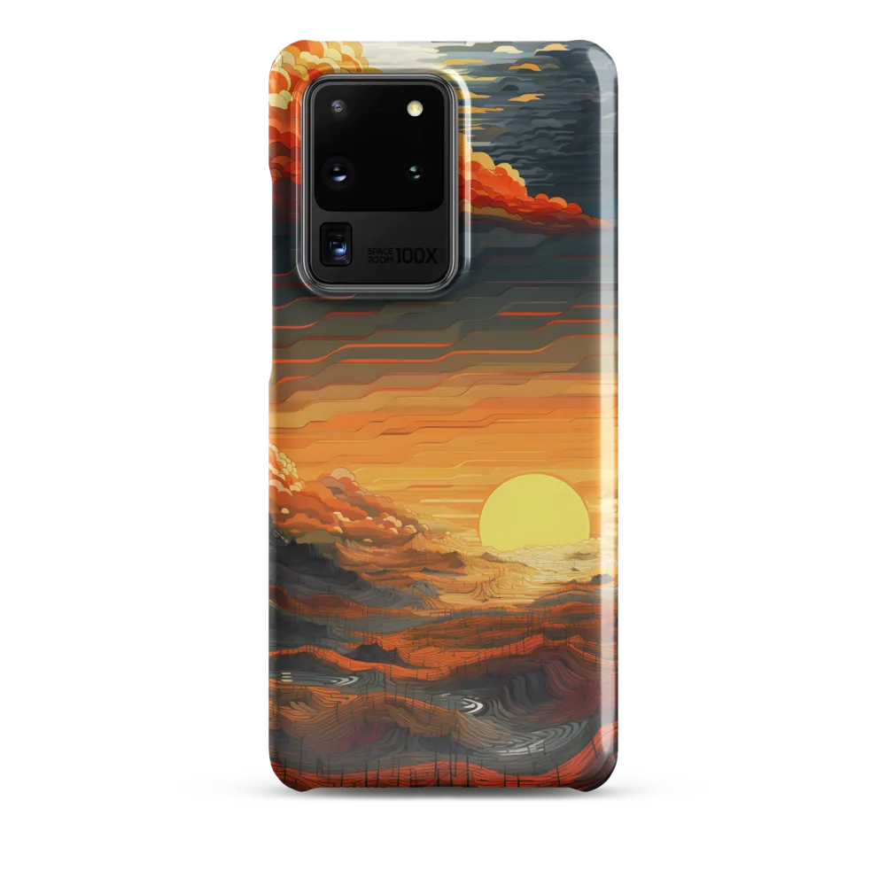 Ethereal Sunset: A Serene Landscape in Flowing Forms