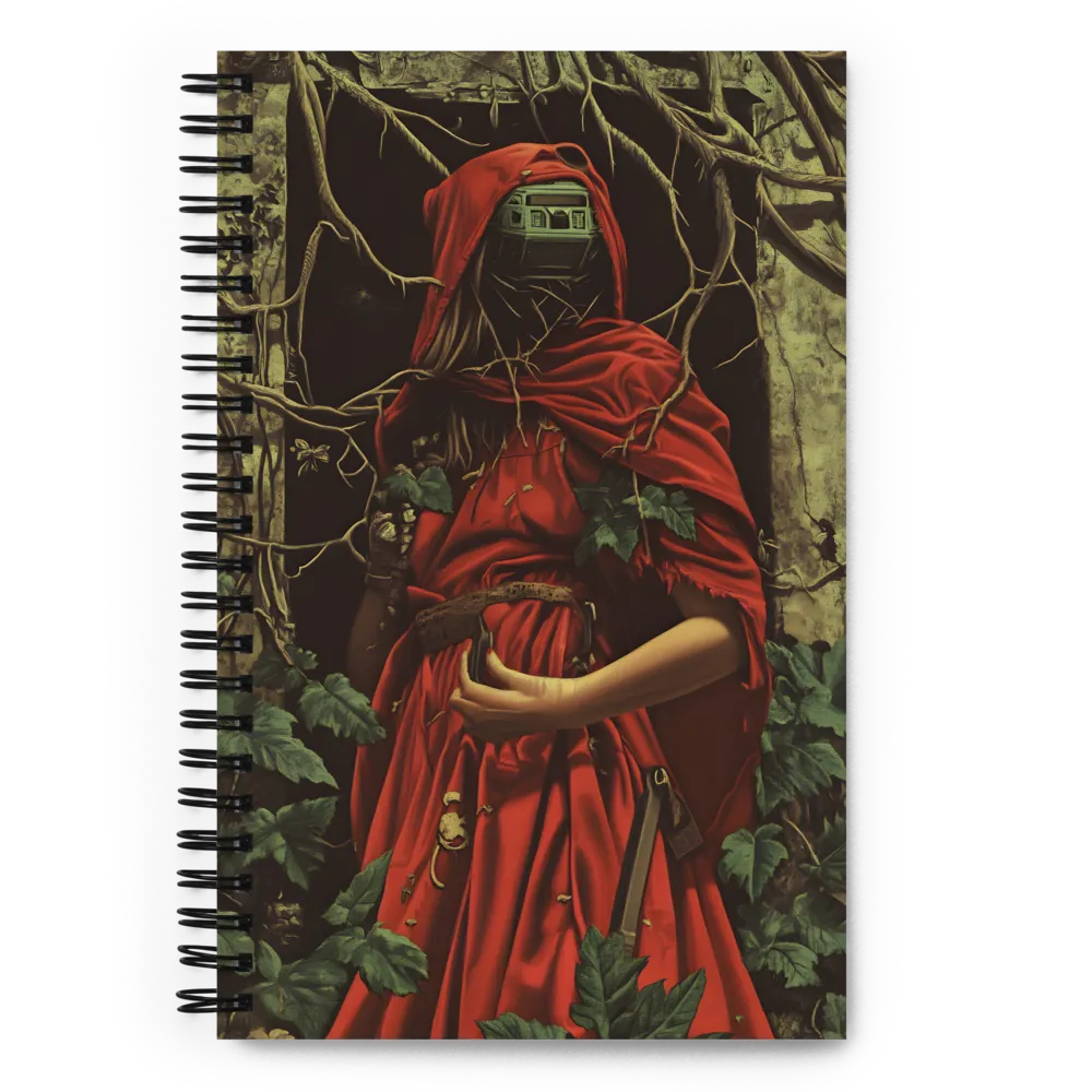 The Enigmatic Cloaked Traveler | Spiral Notebook