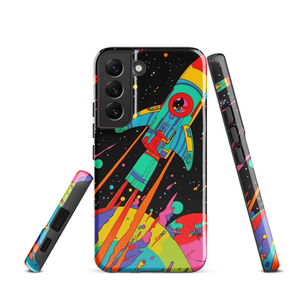 Cosmic Voyage: The Neon Lift-Off