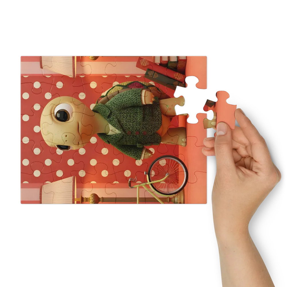 Polka-Dot Turtle 
 Jigsaw Puzzle in Tin Box