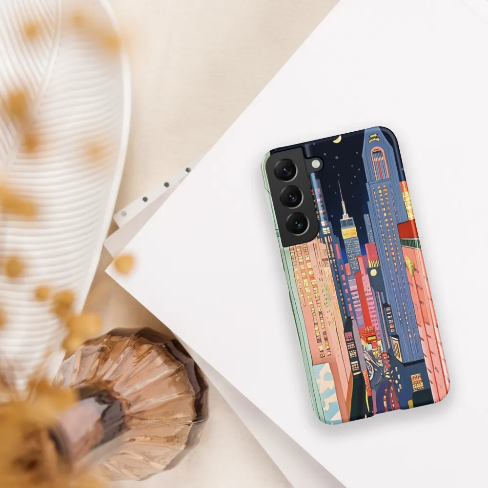 Urban Dreamscape: A Pop Art Night | Phone Case |  S22 | Snap Case | Matte