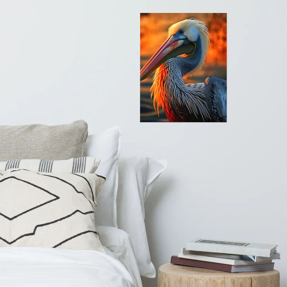 Elegance of the Pelican at Sunset