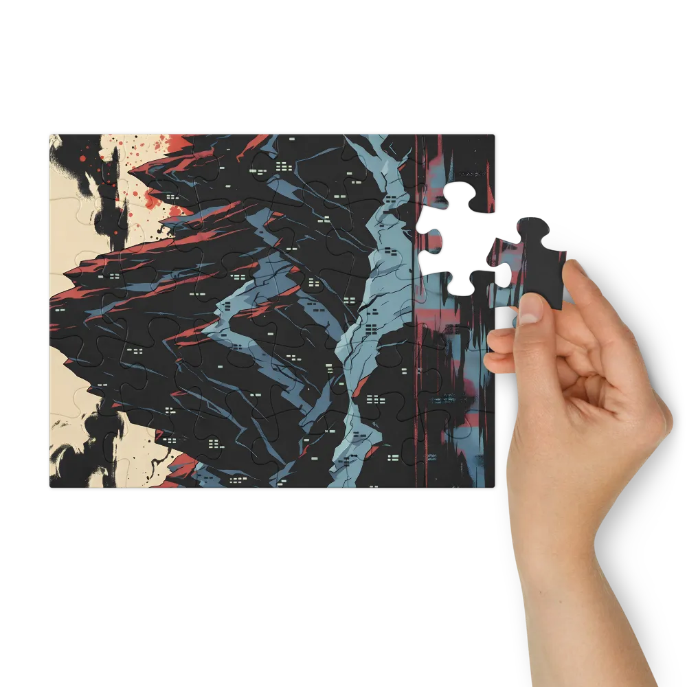 Mountain Nightfall 
 Jigsaw Puzzle in Tin Box