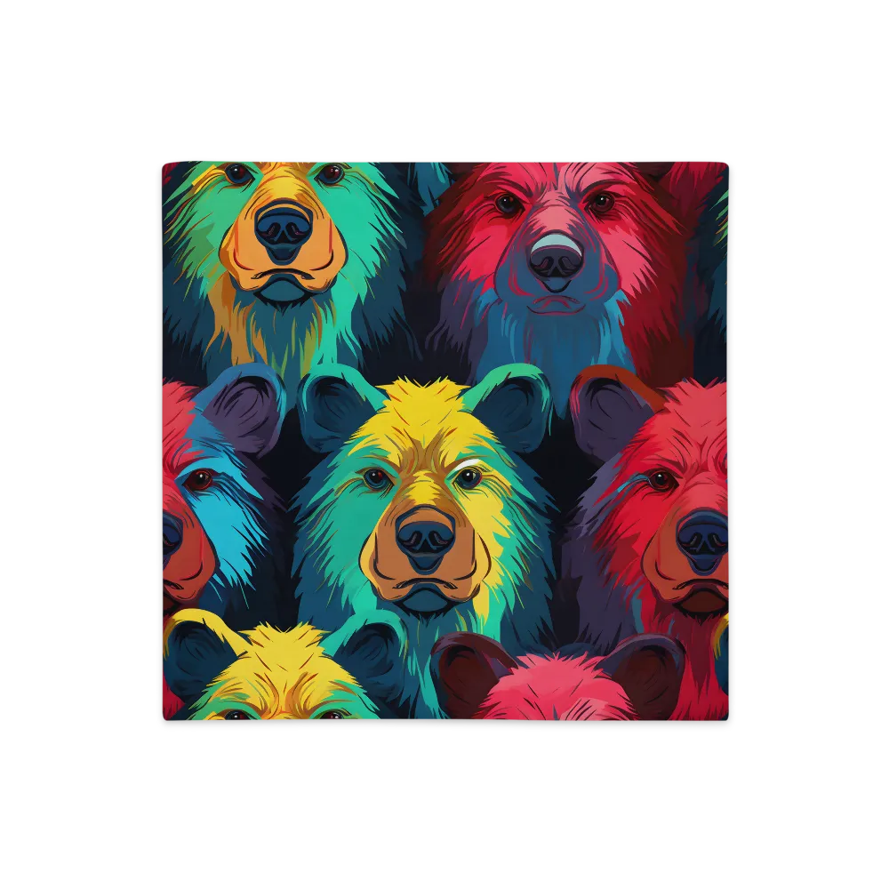 The Colorful Essence of Bears | Pillow Case | 18″×18″