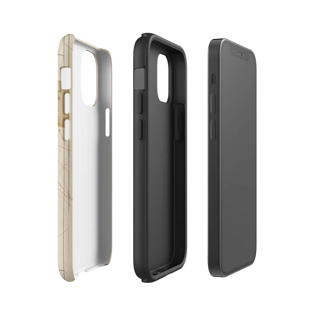 Elegance in Lines | Phone Case |  12 mini | Tough Case | Matte