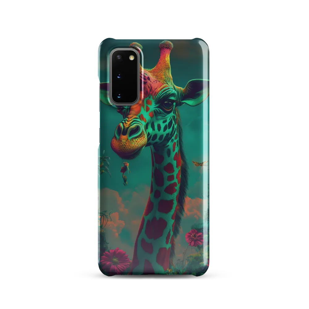 Whimsical Giraffe Among Blossoms