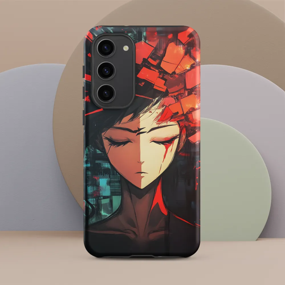 Fragmented Mind: The Silent Struggle | Phone Case |  S23 Plus | Tough Case | Matte